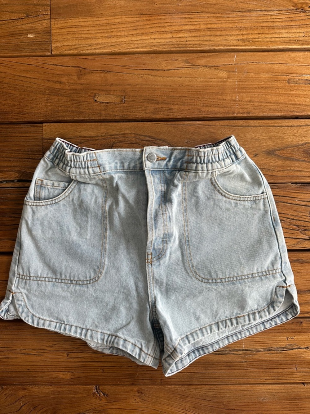 RVCA women’s Light Blue Denim Shorts - Casual High-Waist Style